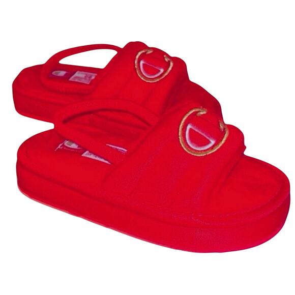 Preschool champion plush  slides red NWT Sz 6T (Scarlet/White/Gold) - Picture 2 of 7